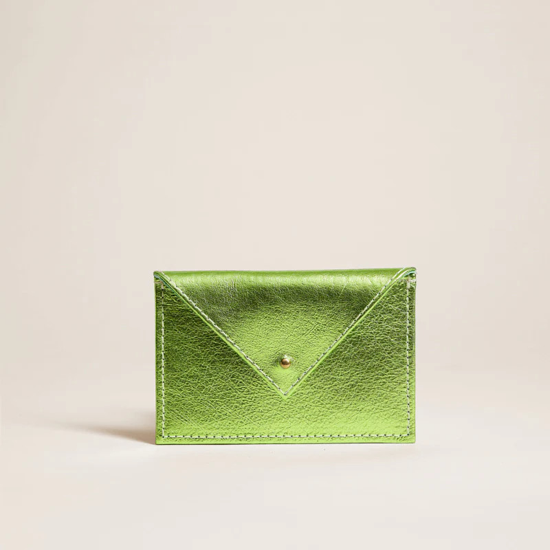 Small Envelope Pouch - Metallic Lime | Parker Thatch