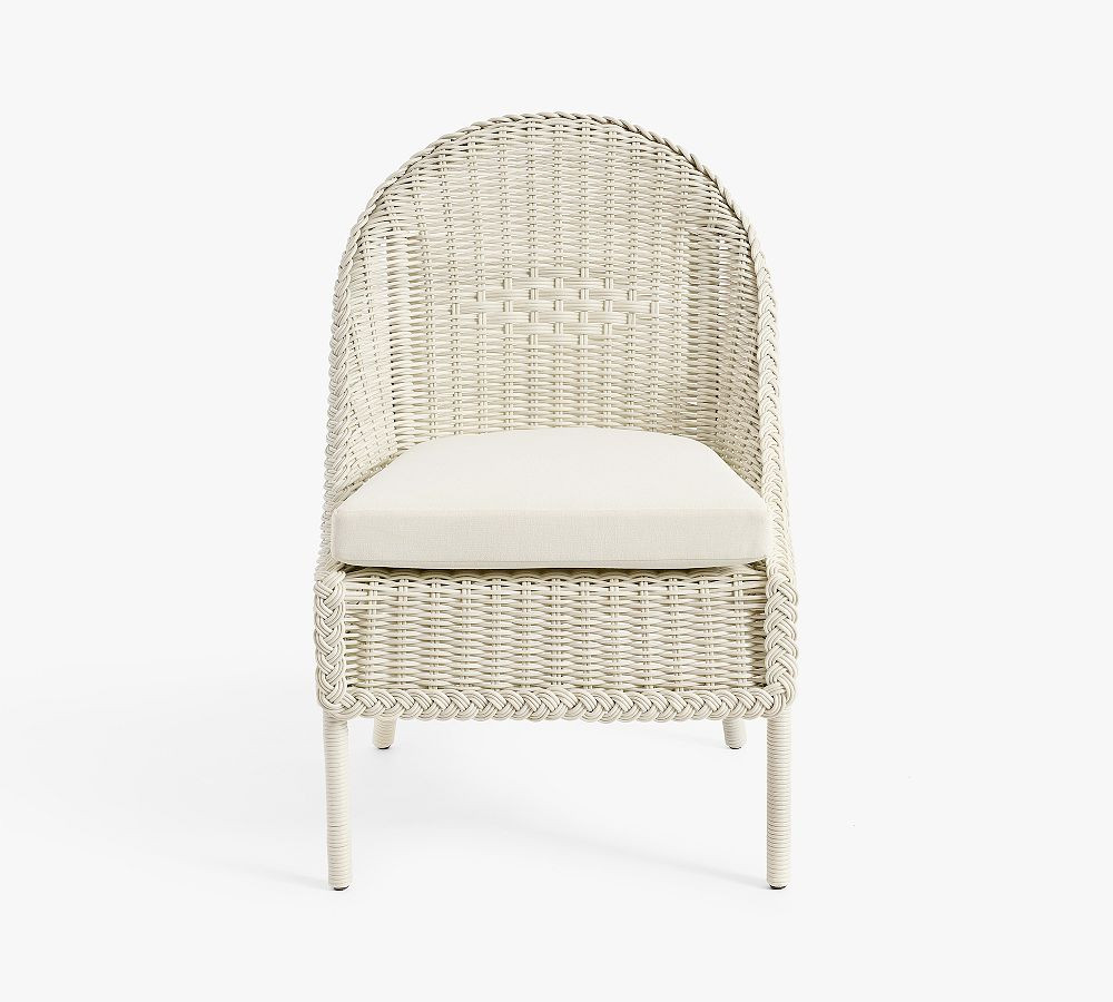 LoveShackFancy Wicker Dining Side Chair with High Performance Cushion | Pottery Barn (US)