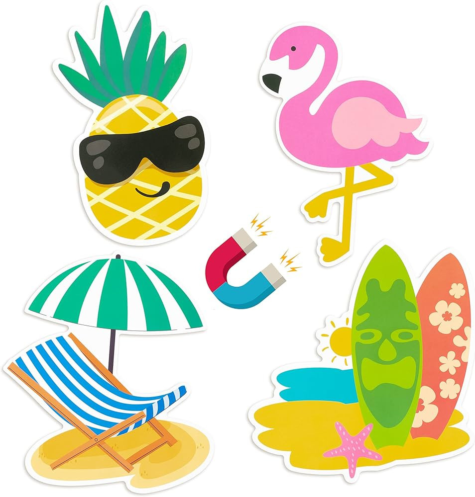 4pcs Cruise Door Magnets Decorations Magnetic, Refrigerator Car Cabin Ship Magnet, Tropical Beach... | Amazon (US)