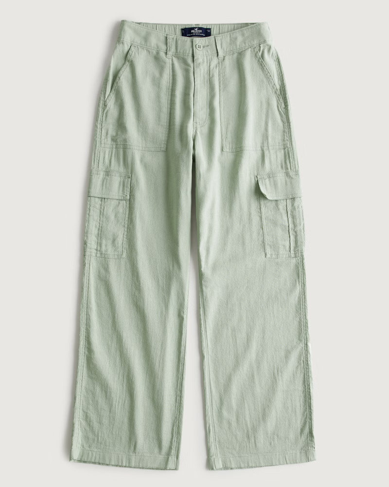 Ultra High-Rise Drapey Cargo Pants | Hollister (US)
