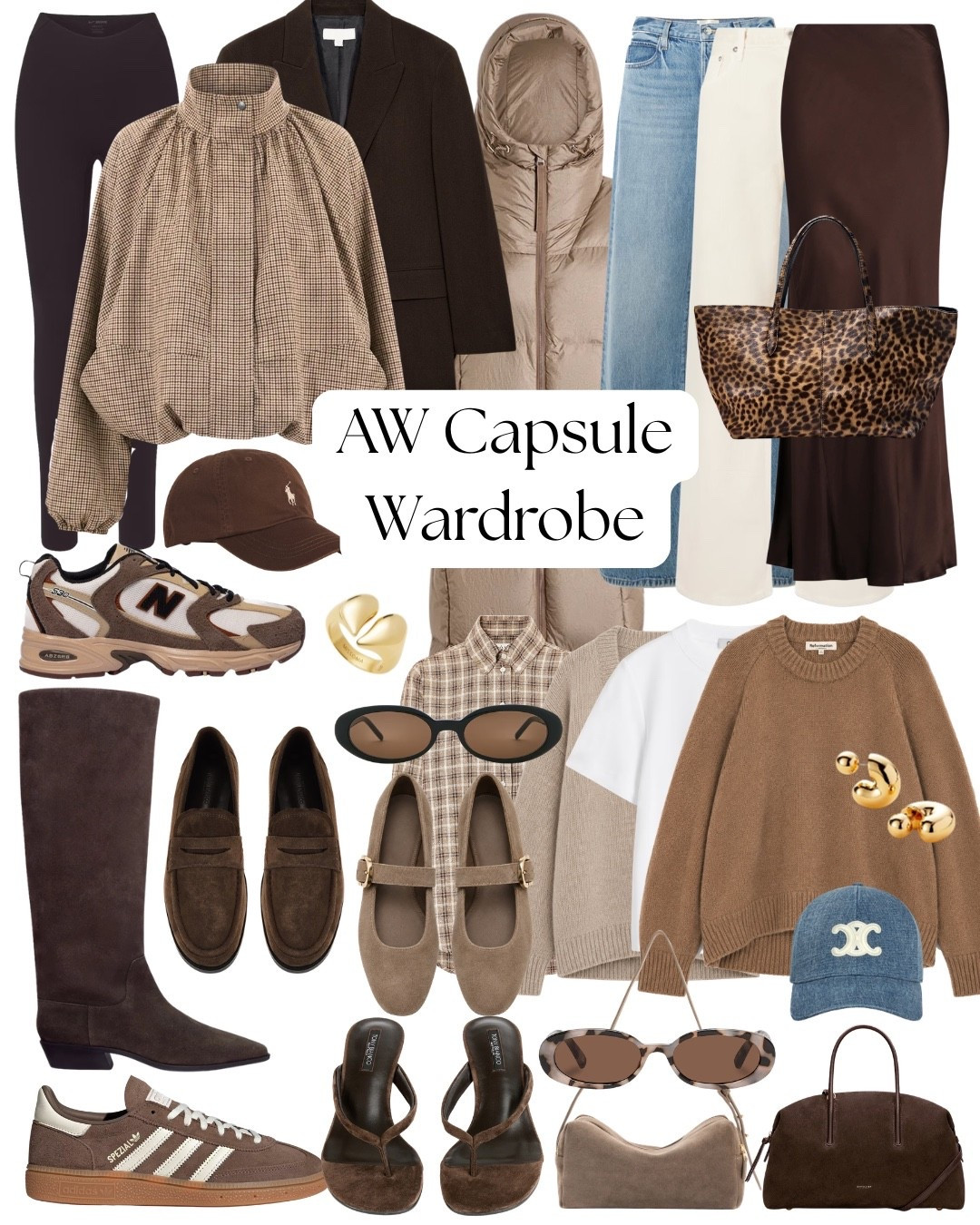 Aw capsule wardrobe 

Chocolate satin skirt suede knee high boots suede loafers kitten heel sandals cream jeans brown cashmere sweater v-neck cream jumper white t-shirt new balance 530 check shirt

#LTKuk #LTKautumn #LTKeurope