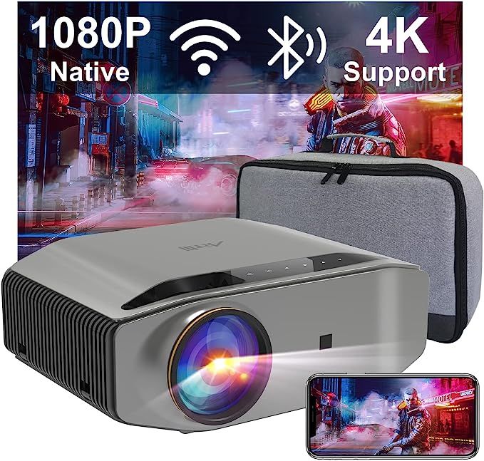 5G WiFi Bluetooth Projector, Artlii Energon2 Outdoor Projector 4K Supported, FHD Native 1080P, Do... | Amazon (US)
