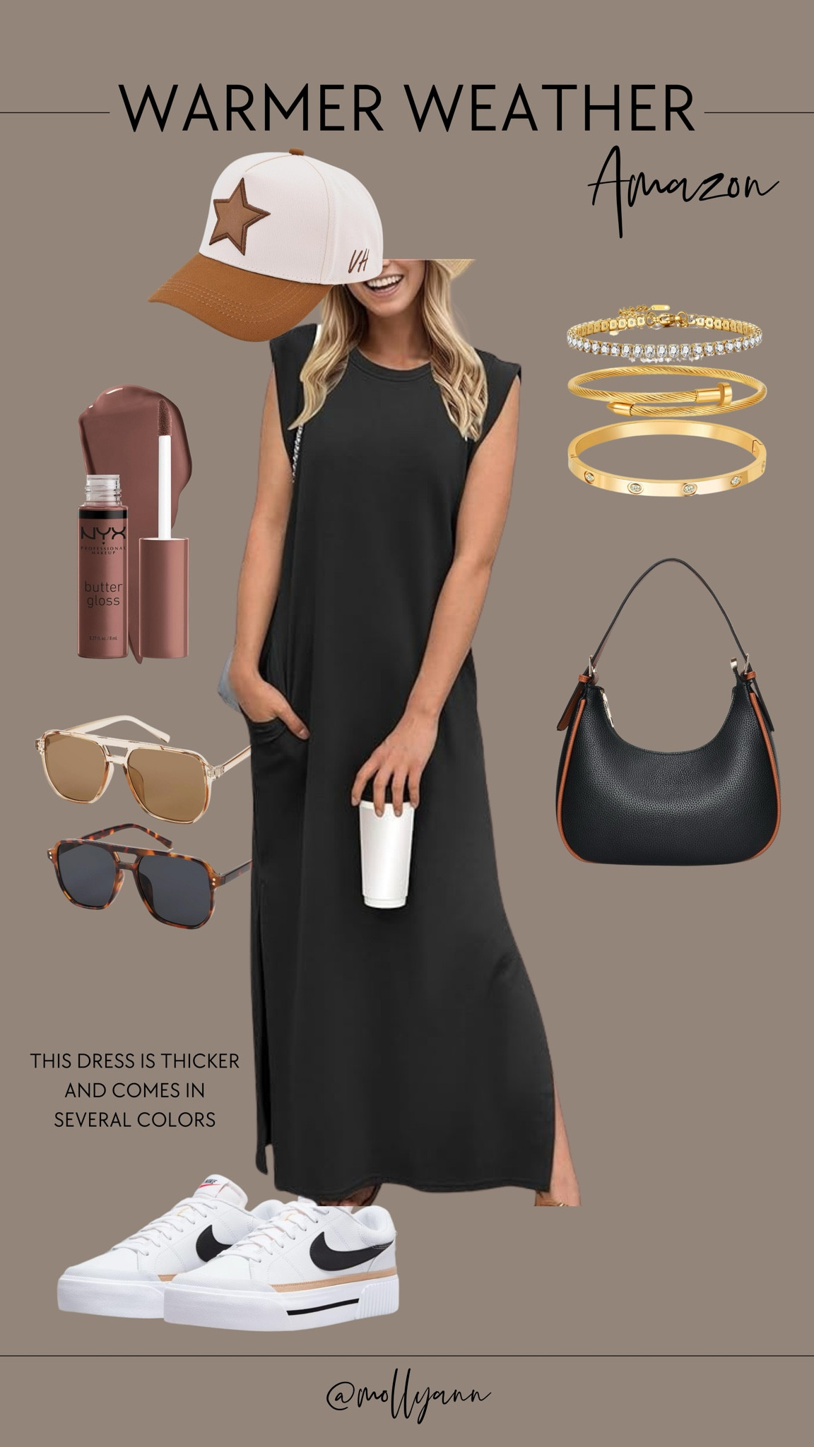 Cute and comfy warmer weather Amazon outfit!! ☀️ This dress- staple! 

#LTKFindsUnder50 #LTKOver40 #LTKStyleTip