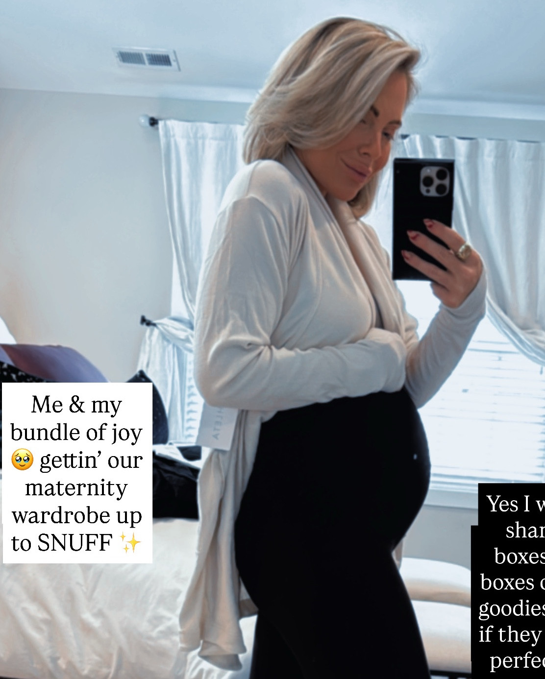 All my new favorites, leggings size medium the wraps are a size small and the turtleneck is a small. 

The blazer is a size 6 eyes sized up and it’s on clearance but it’s selling fast so I wanted to share this as quick as possible. It’s a great blazer for everyone. It’s not a maternity blazer. I used to have it in a size 0 and I wore it 24 seven so when I saw it was on sale and it came in these larger sizes, I snagged mine as fast as I could because they feel like a leisure, but they look formal and they’re perfect for work and feeling comfortable.

Seriously, girls, go get you some

Xoxo 💋 
CeCe 🙏🐻🩵🫶❄️❤️🤰🏡✨

#LTKSaleAlert #LTKootd #LTKBump