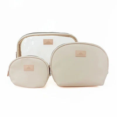 Havana Arch 3-PC Makeup Bag Set with Large Spacious Clear Pouch Organizer, Water Resistant Exterior | Wayfair North America