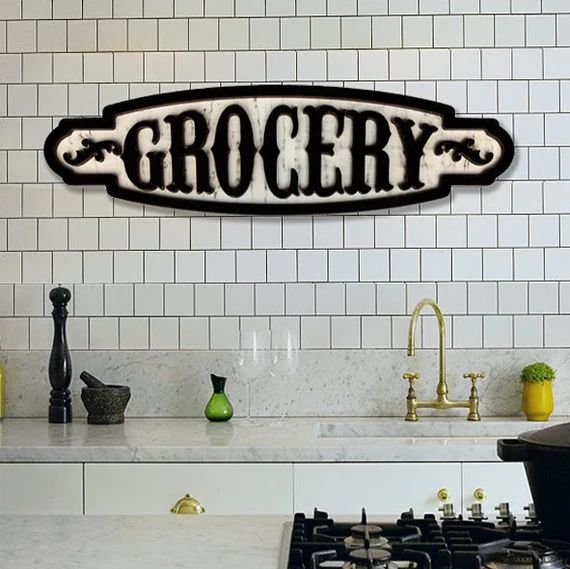 Large Grocery Sign Grocery Wall Decor Vintage Grocery Sign Grocery Farmhouse Sign Grocery Wood Sign  | Etsy (US)