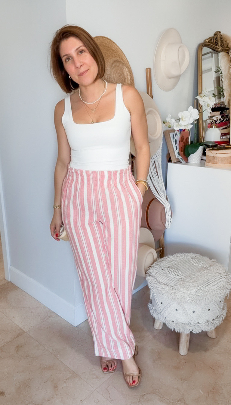 Linen stripe pants from Target