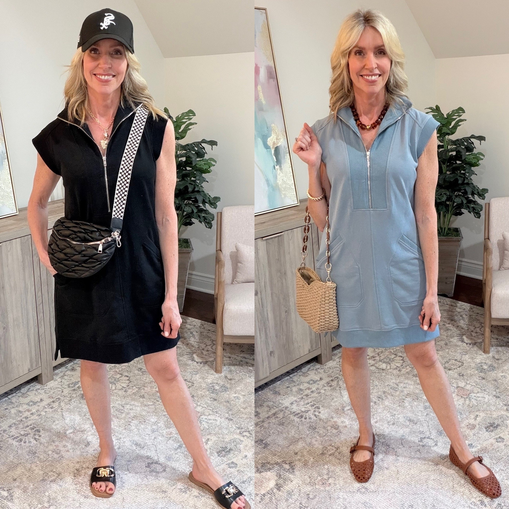 This Amazon dress is so versatile and easy to dress up or down! It's made from sweatshirt material so it's super comfy. I love the flattering v neck and knee length style.

It comes in many colors and runs slightly large. If in-between sizes, size down. 

#LTKOver40 #LTKootd #LTKgrwm