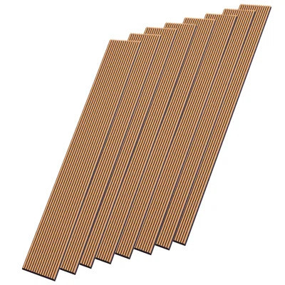 8Pcs X 106" X 12.6" 3D Acoustic/Sound Proof Wood Slat Wall Paneling (8 Pack/74.2 Sq.ft.) | Wayfair North America