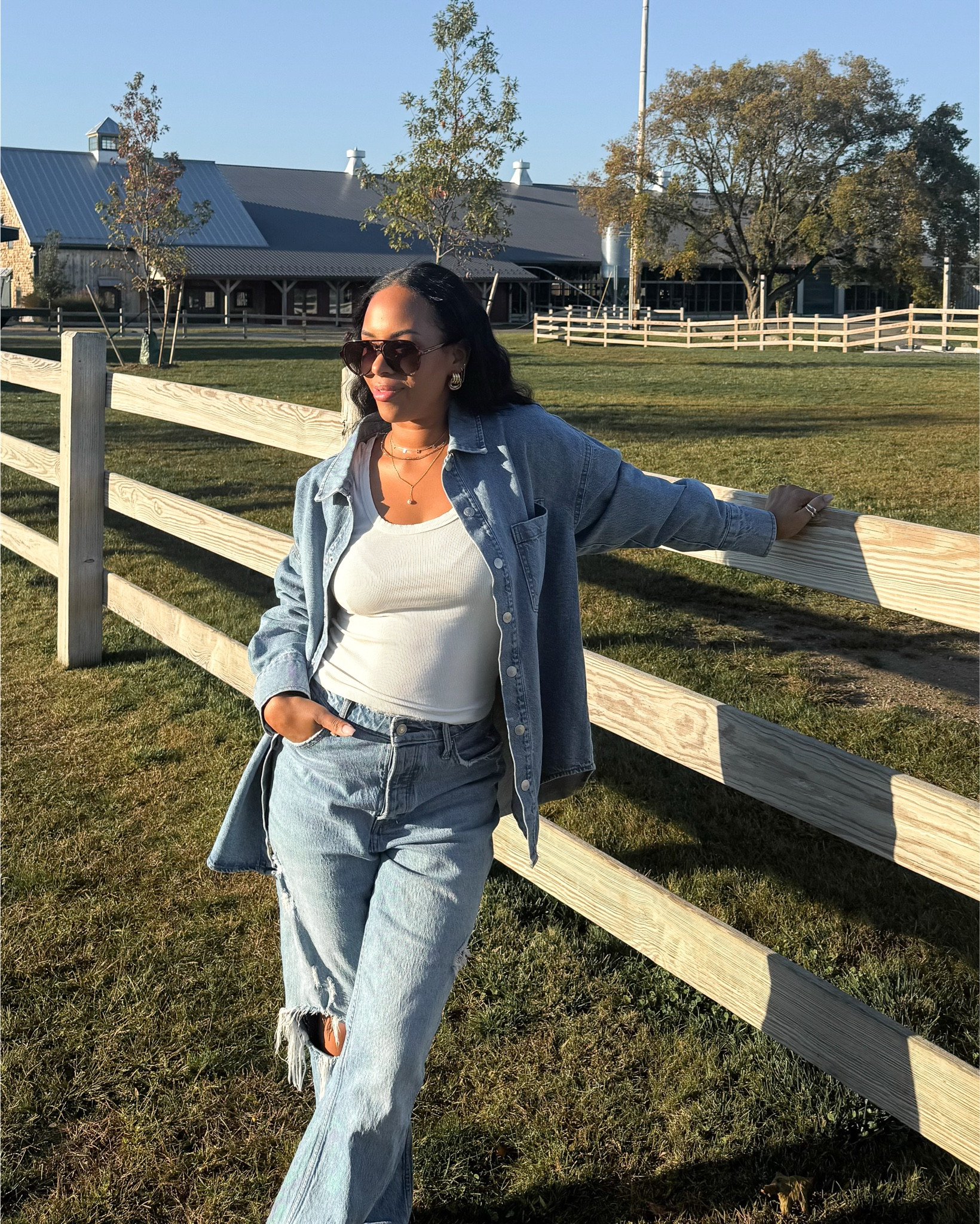 Denim on denim outfit 💙🍂



#LTKStyleTip #LTKMidsize #LTKSeasonal