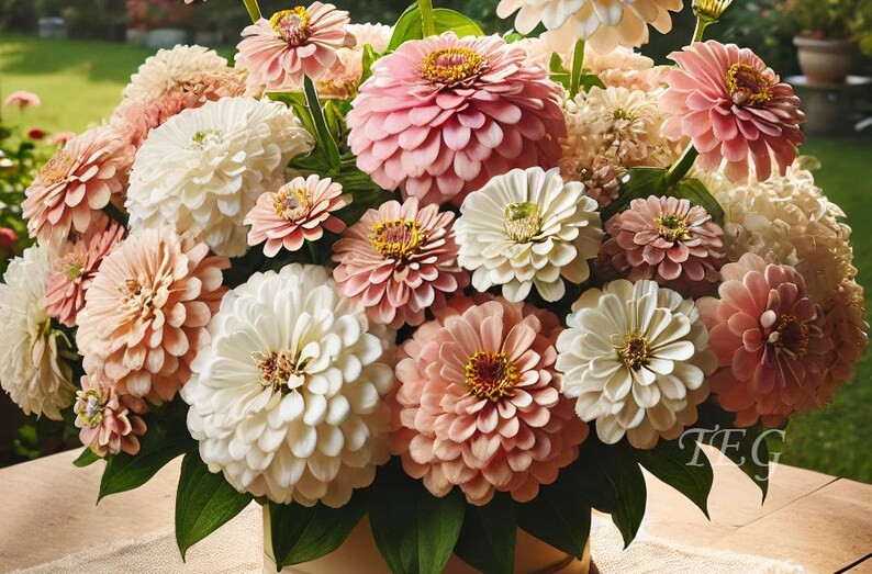 Blushing Bride Pastel Zinnia Flower Seeds | Etsy (US)