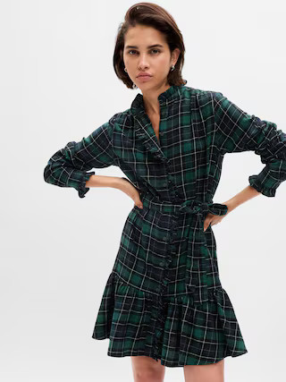 Plaid Tiered Mini Dress | Gap (US)