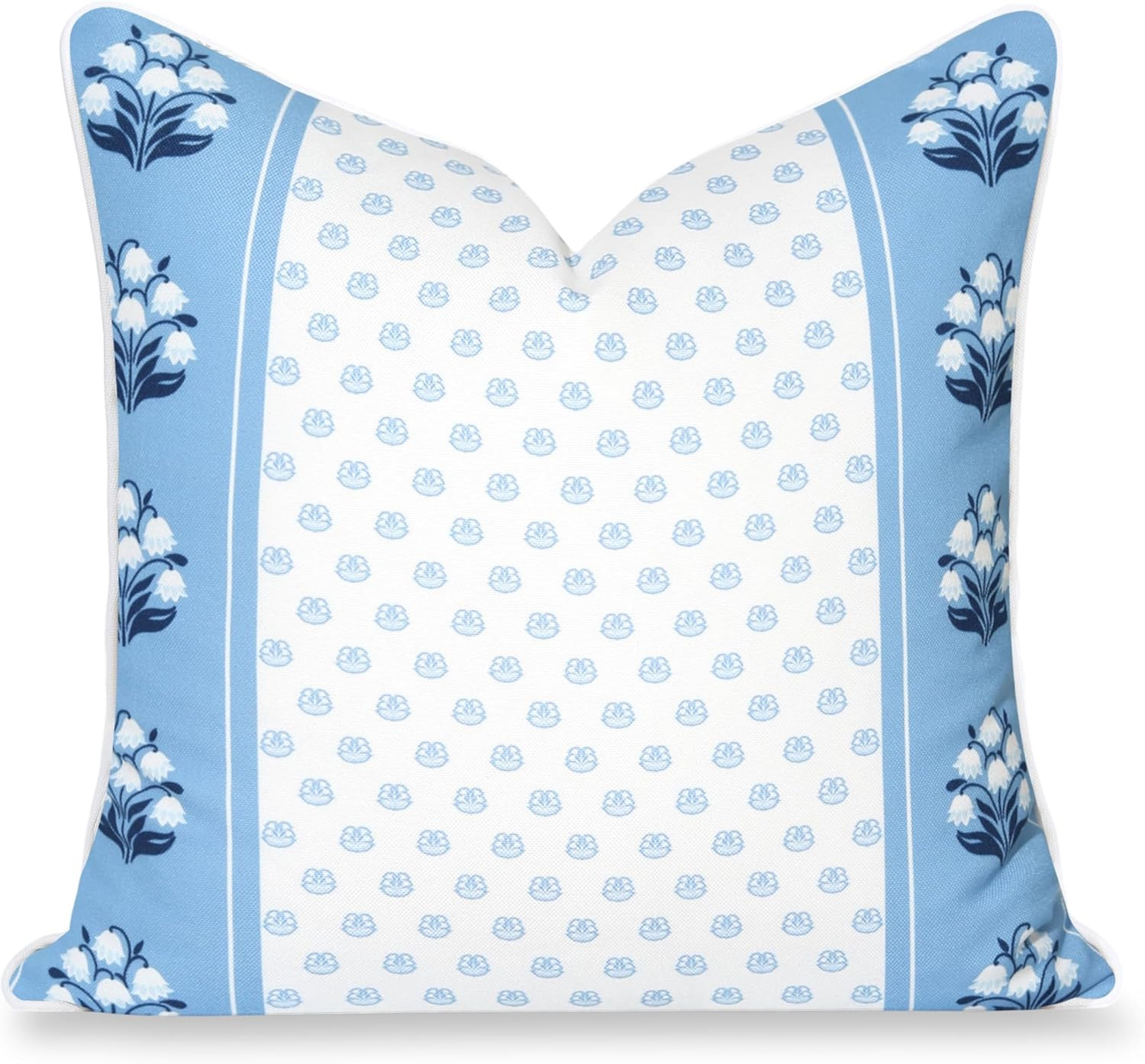 Hofdeco Premium Coastal Hampton Patio Indoor Outdoor Throw Pillow Cover Only, 20"x20" Water Repel... | Amazon (US)