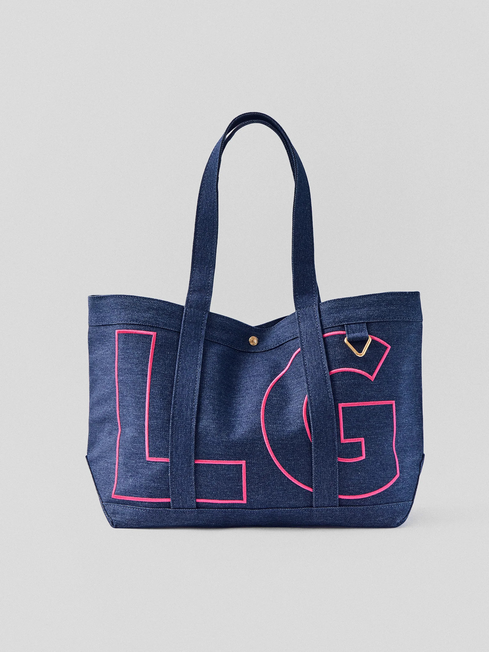 Custom Alpha Tote - Dark Denim | BaubleBar