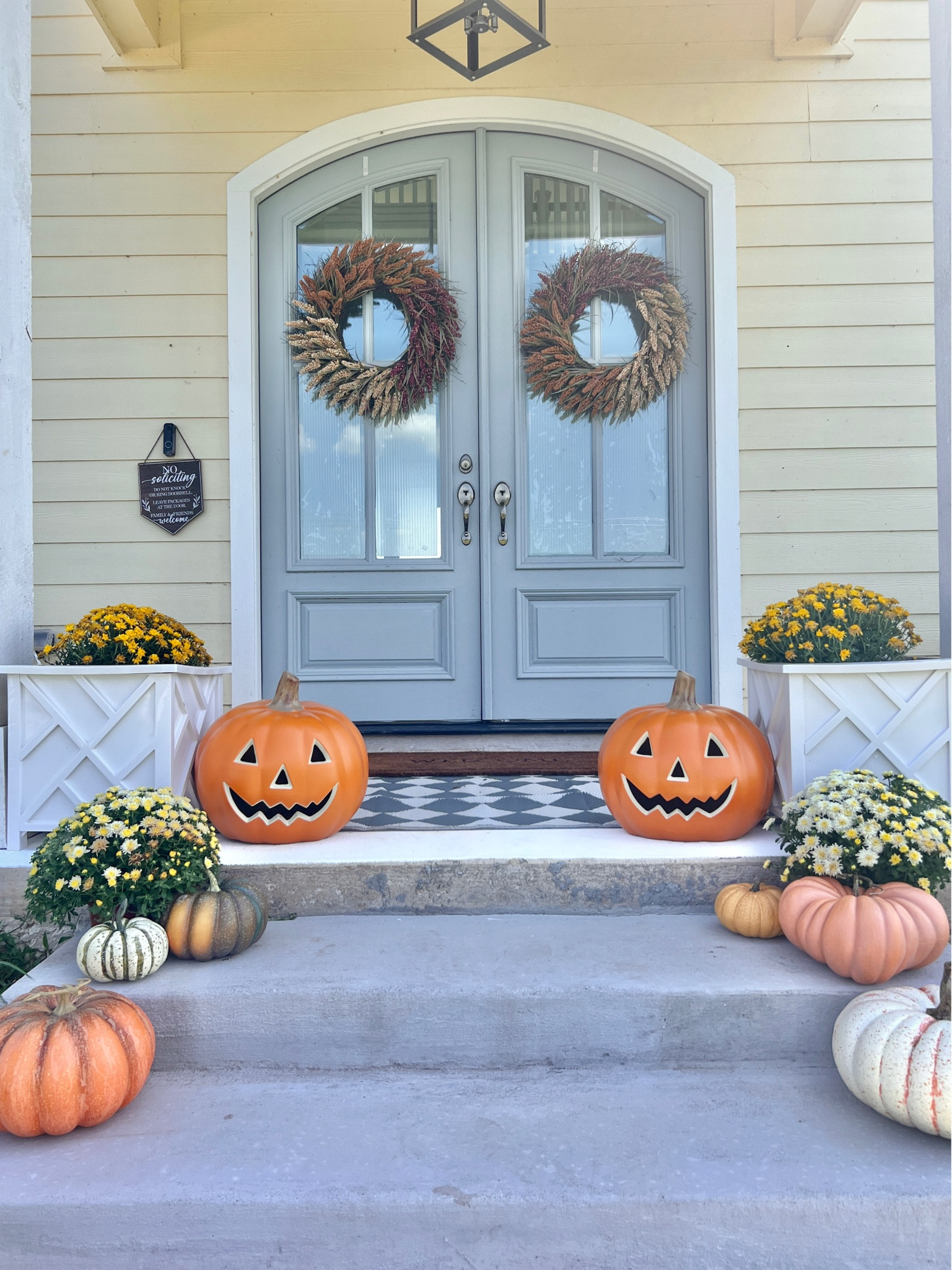 $25 light up large jack o lanterns. Halloween pumpkin decor from At Home. HALLOWEEN FRONT PORCH.

#LTKFallSale #LTKHome #LTKSeasonal