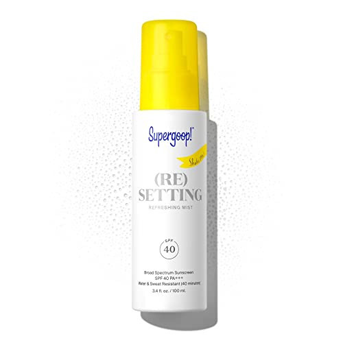 Supergoop! (Re) setting Refreshing Mist, 3.4 fl oz - SPF 40 PA+++ Facial Mist - Sets Makeup, Refreshes UV Protection & Helps Filter Pollution - Light, Natural Scent | Amazon (US)