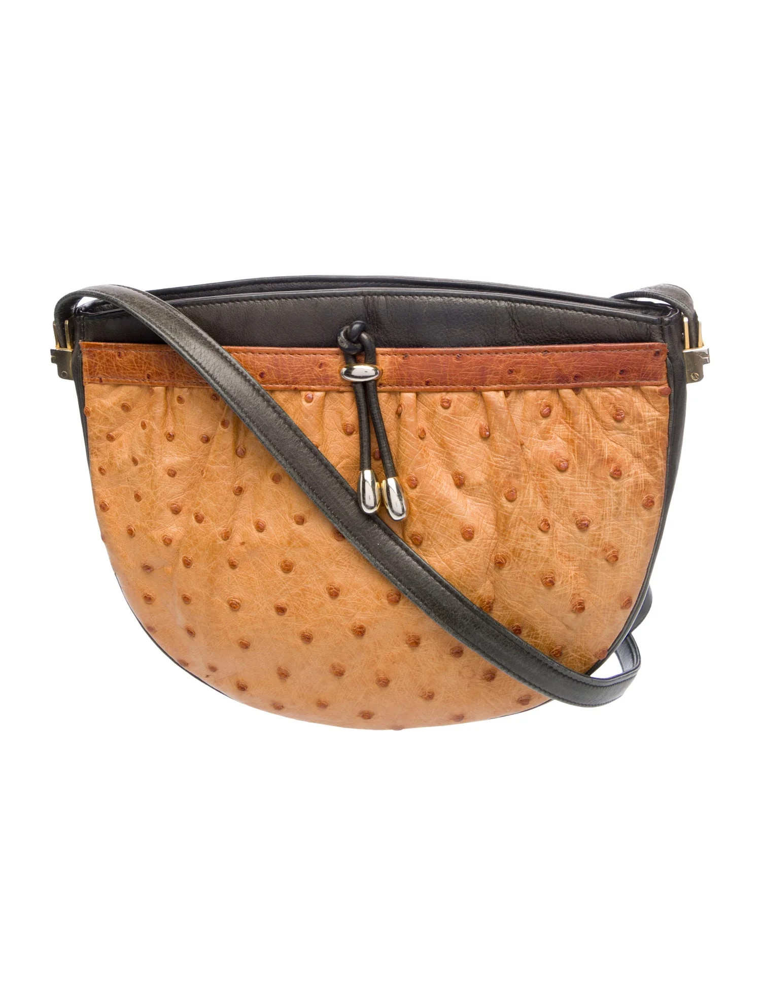 Mark Cross Ostrich Crossbody Bag Vintage - Brown Crossbody Bags, Handbags - MRK28311 | The RealRe... | The RealReal