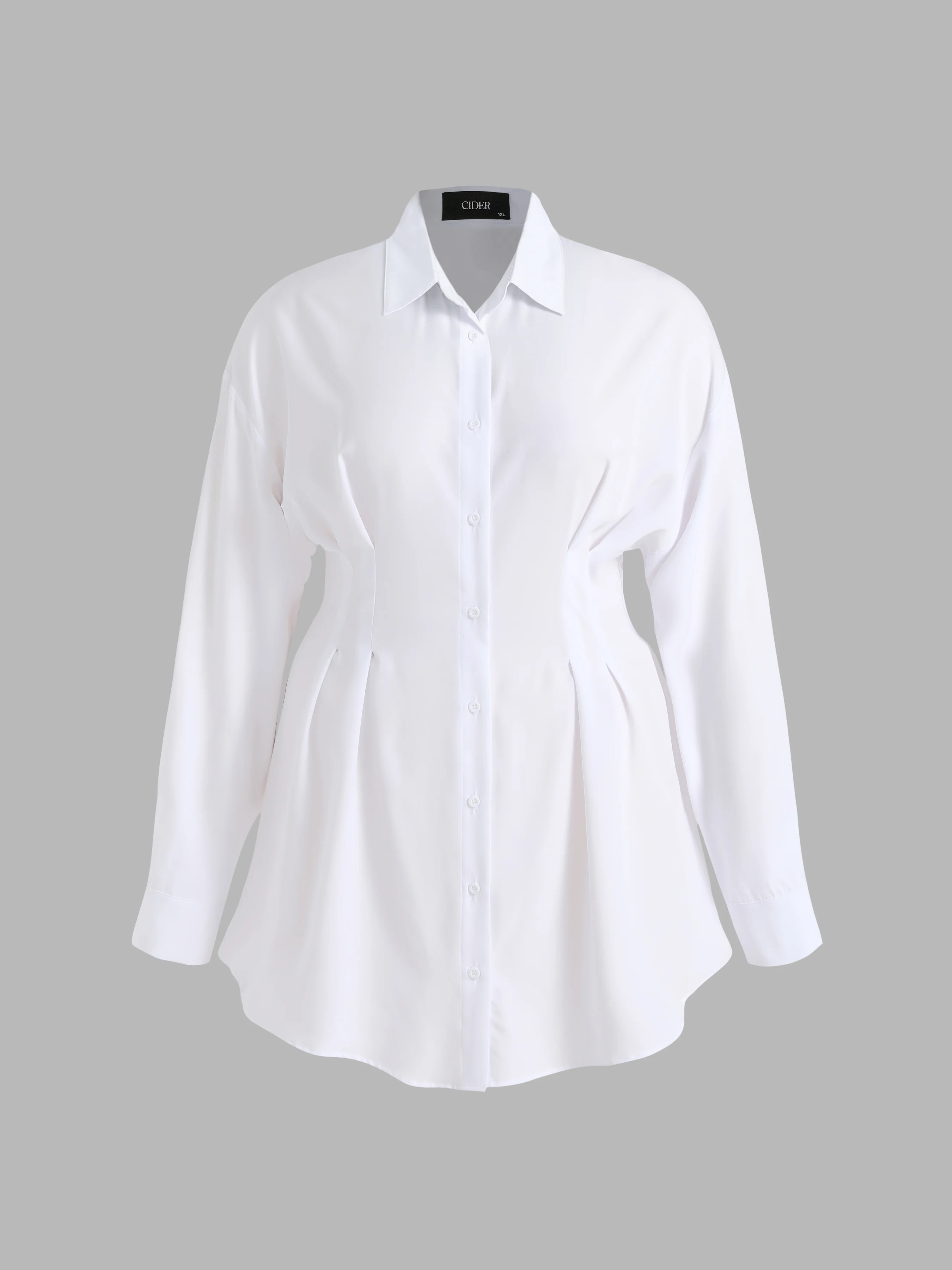 Curve&Plus Button Down Corset Shirt Dress | Cider
