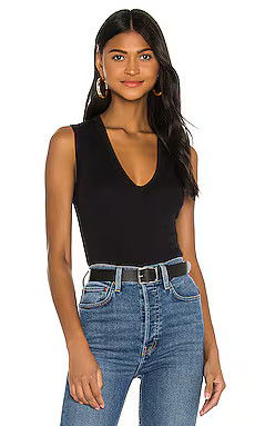 Enza Costa Supima Sleeveless U Tank in Black from Revolve.com | Revolve Clothing (Global)