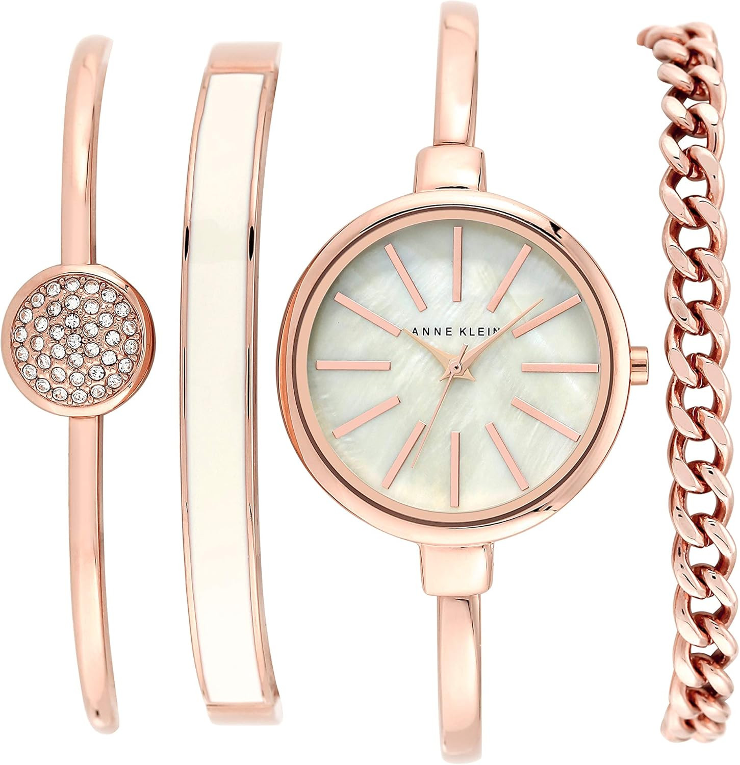 Anne Klein Women's Bangle Watch and Bracelet Set, AK/1470 | Amazon (US)