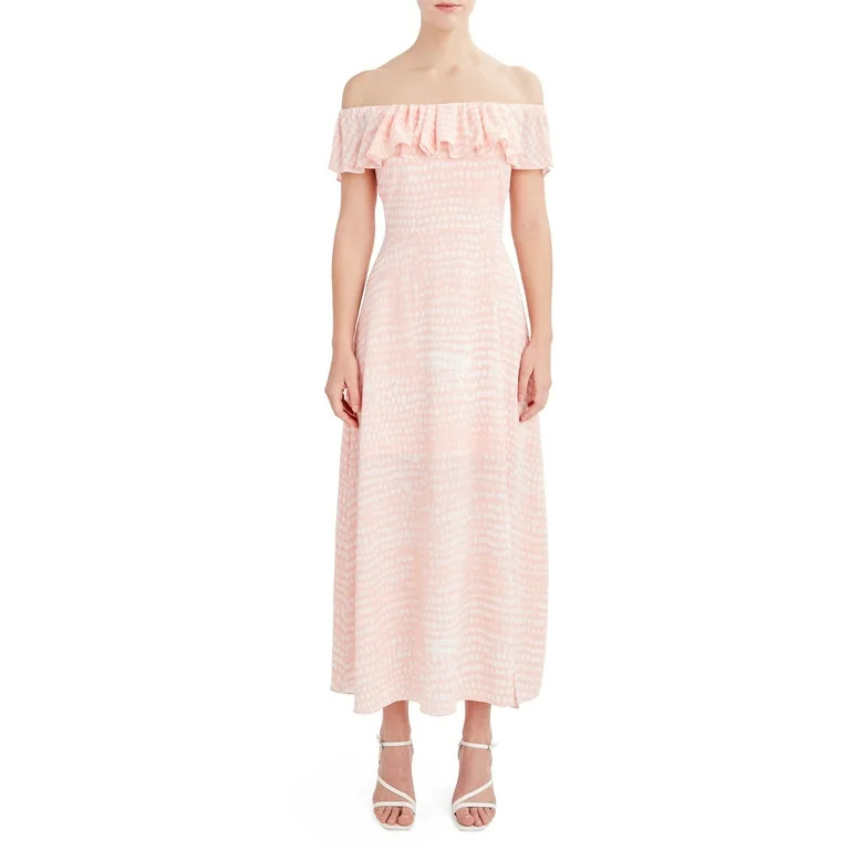 BCBG Paris Women's Off the Shoulder Maxi Dress | Walmart (US)