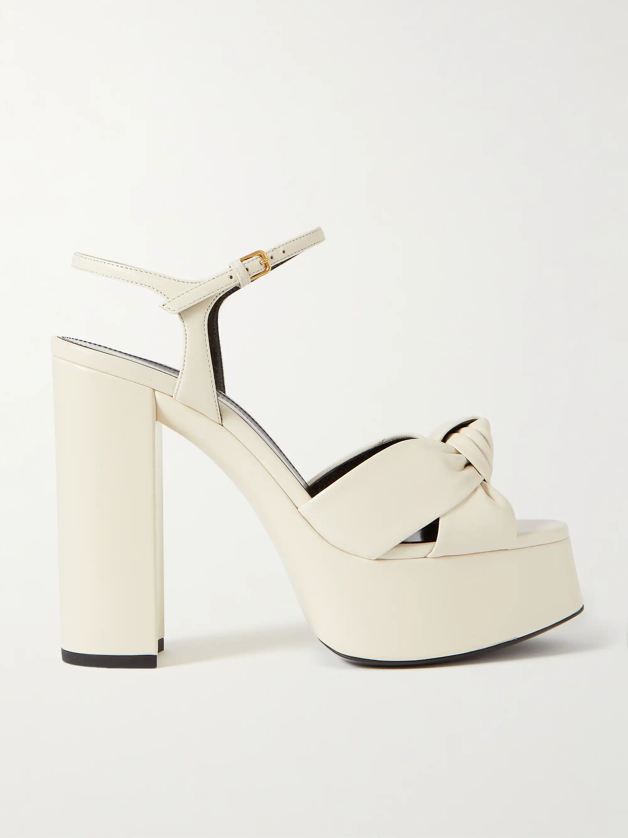 Bianca knotted leather platform sandals | NET-A-PORTER (US)