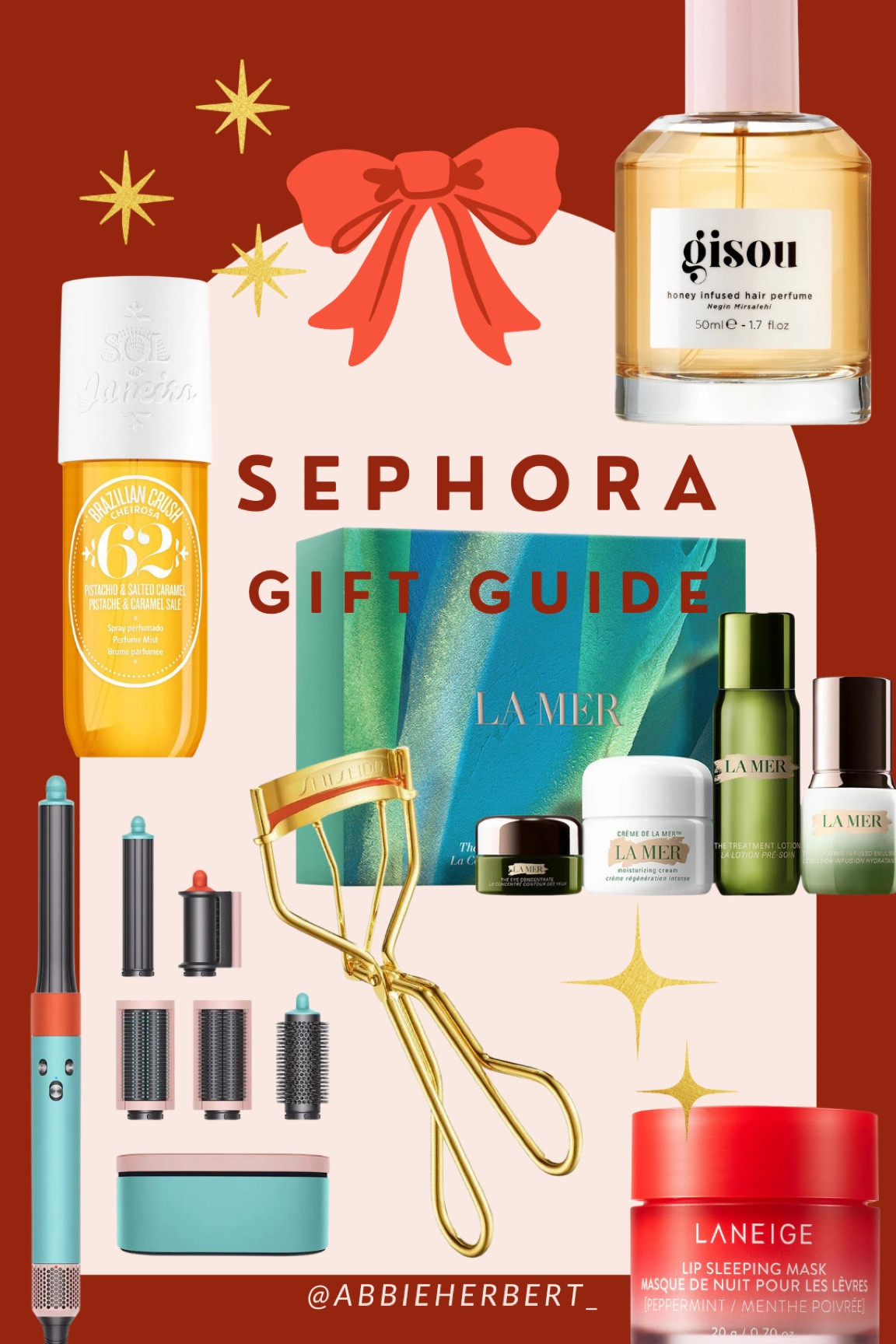 Sephora Holiday Gift Guide! 
Sooo many great gifts. I am a Dyson Air Wrap devotee and this special edition color way couldn’t be cuter. If your looking to give extravagance…definitely go for the La Mer!  

#LTKHoliday #LTKGiftGuide #LTKbeauty
