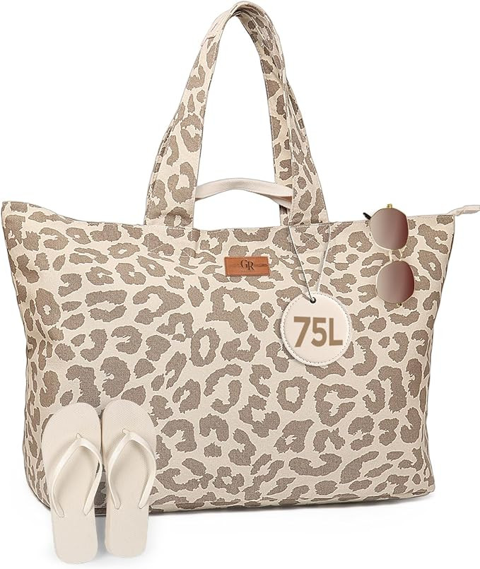 GLORIEROO Extra Large Beach Bag for Women - Sandproof Over-Size Carry On Beach Essentials Tote wi... | Amazon (US)