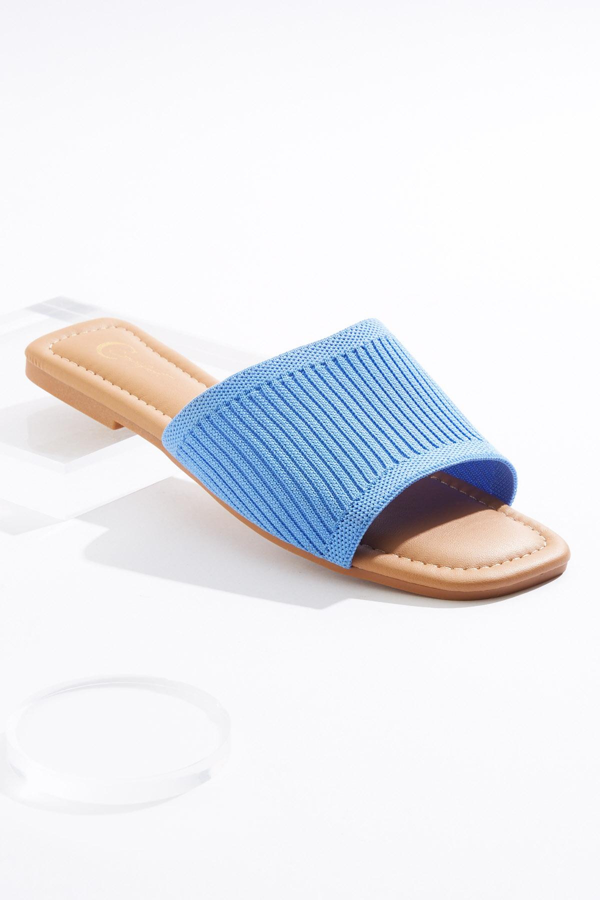 Ribbed Band Slide Sandals | Cato Fashions
