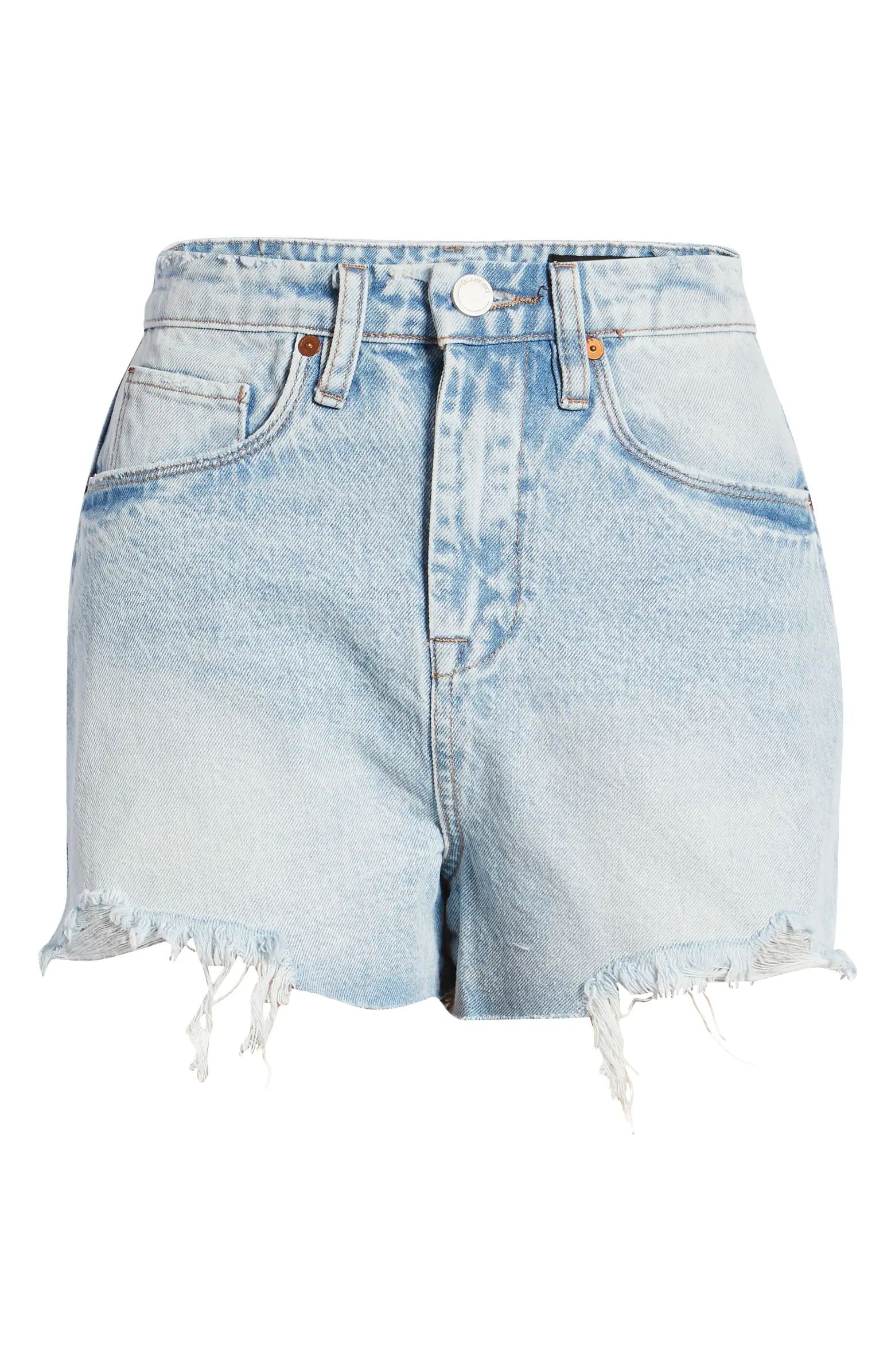 BLANKNYC The Reeve Frayed High Waist Denim Shorts | Nordstrom | Nordstrom