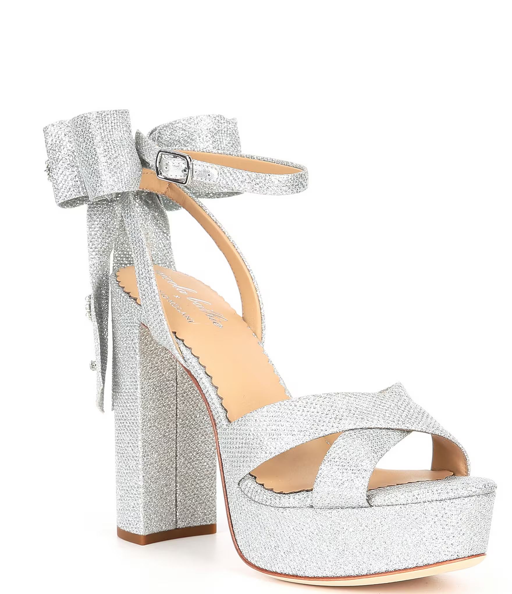 x Nicola Bathie Lila Bow Detail Platform Dress Sandals | Dillard's