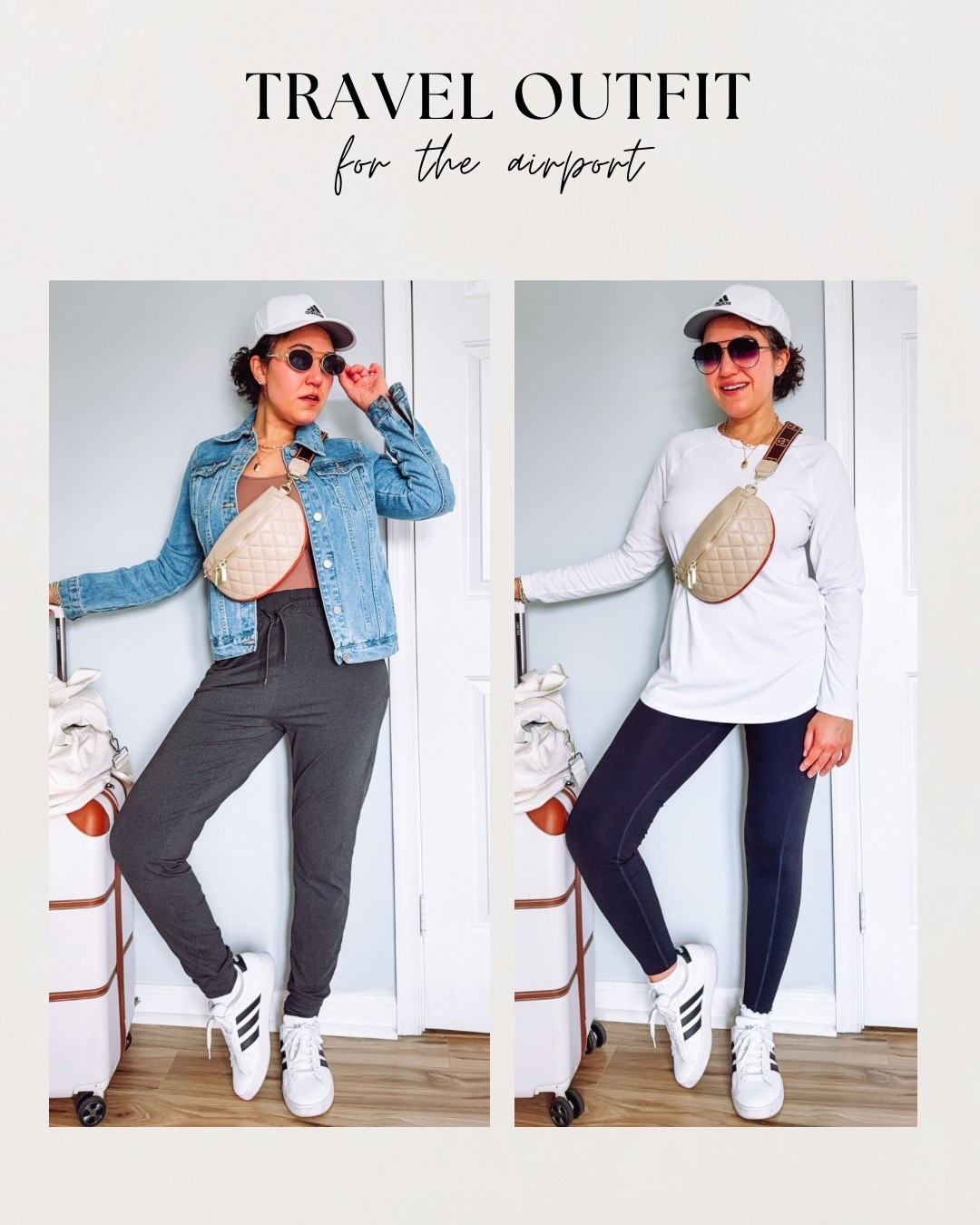 Travel outfit, airport outfit, athleisure, amazon outfit, leggings, joggers, sneakers, luggage 

#LTKTravel #LTKSummerEdit