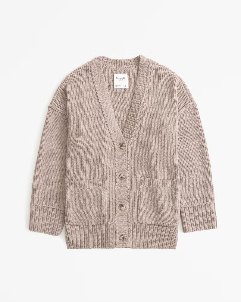 Long-Length Chenille Cardigan | Abercrombie & Fitch (US)