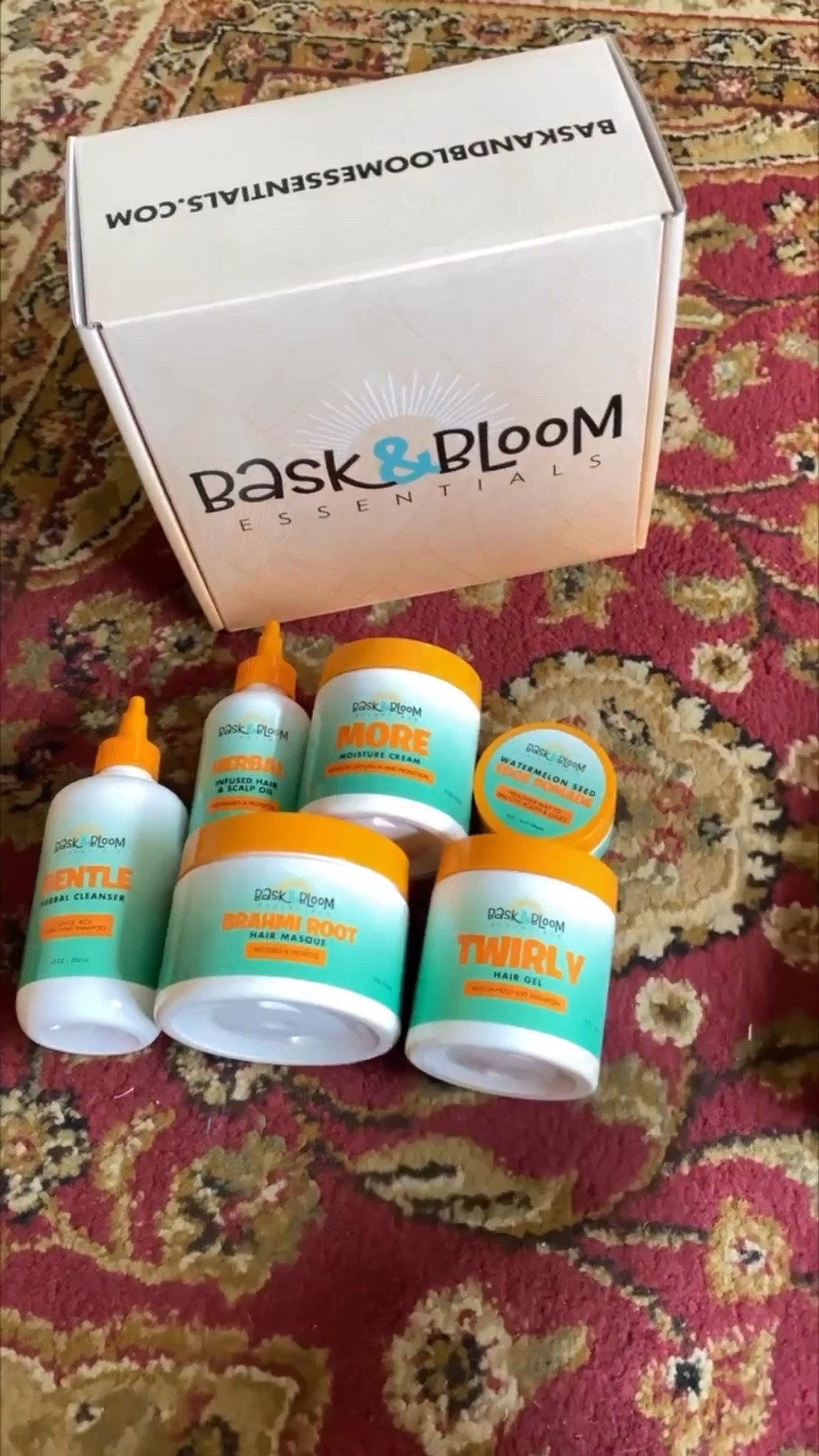 Join me unbox my Bask & Bloom Essentials Box 📦💌

I love that this product line has a mission to promote “complete hair wellness”. They help to reduce breakage/hair loss, adds needed moisture, & nourishes your scalp ~ Curly Hair Approved! 

✨Fun Fact: This brand is Motherhood & Caribbean Inspired

Includes:
🌴Gentle Herbal Cleanser
🌴Brahmi Root Hair Mask
🌴Herbal Infused Hair & Scalp Oil
🌴More Moister Cream
🌴Twirly Hair Gel
🌴Hydrating Vitamin Curl Moose
🌴Watermelon Seed Edge Pomade

#LTKBeauty