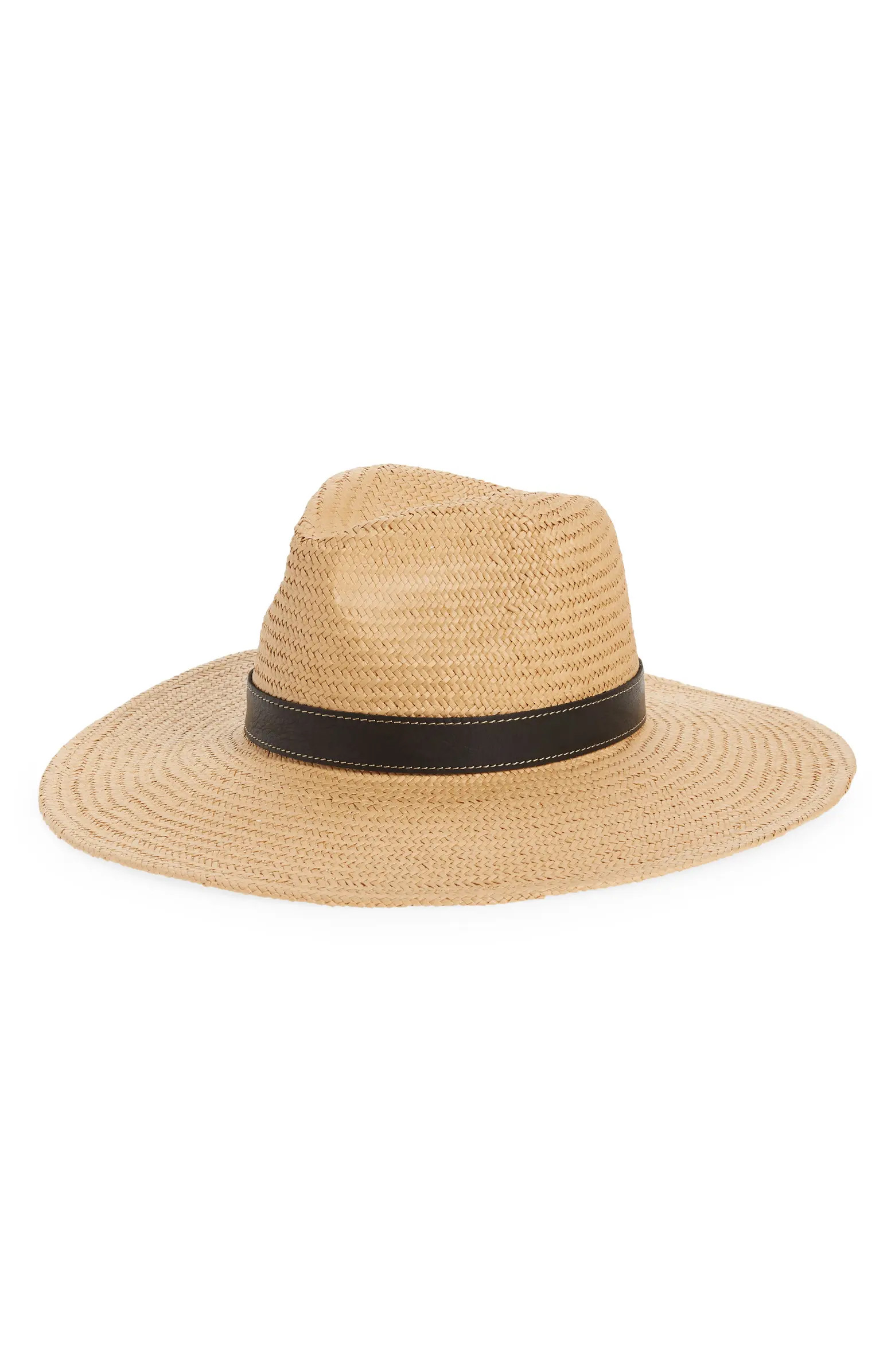Madewell Wide Brim Straw Fedora Hat | Nordstrom | Nordstrom