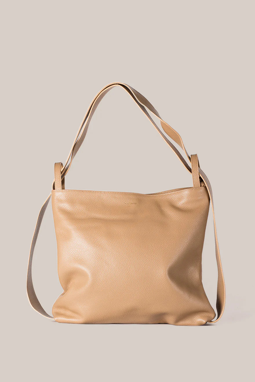 Bella XL Light Tan 2-in-1 Convertible Backpack Tote | VESTIRSI