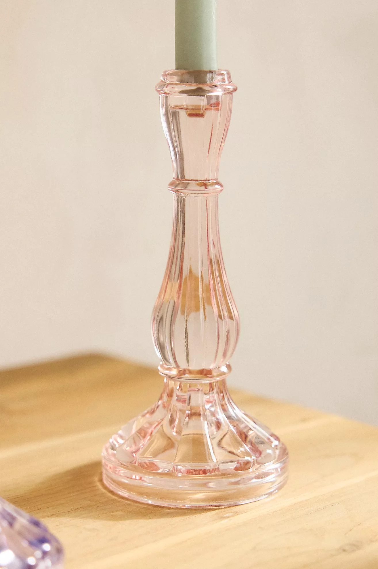 Tinted Glass Candlestick, Tall | Anthropologie (US)