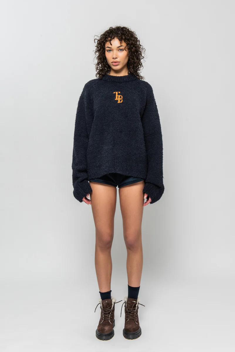 BOUCLE SWEATER NAVY / EMBER | The Bar