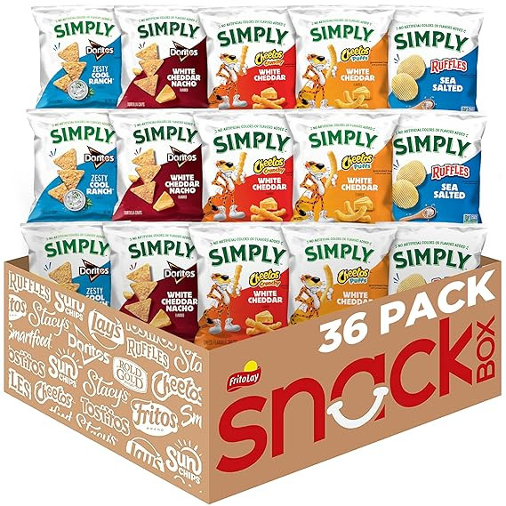 Simply Snacks Variety Pack, 0.875 Oz, 36 Count, Packaging May Vary | Amazon (US)