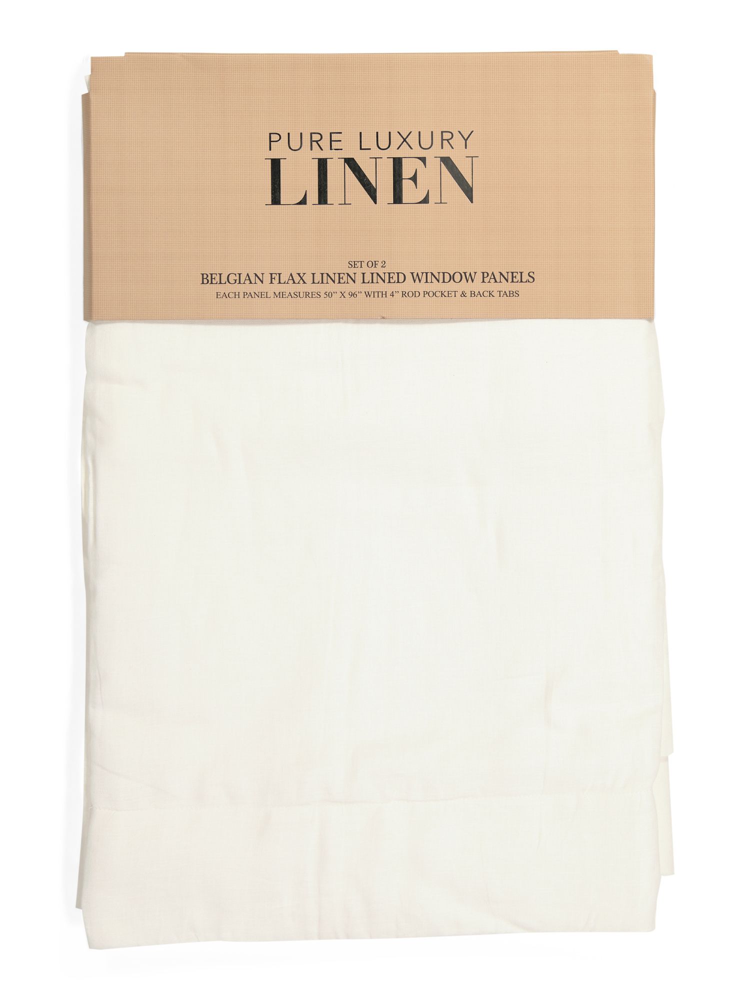 50x96 Set Of 2 Lined Linen Curtains | TJ Maxx