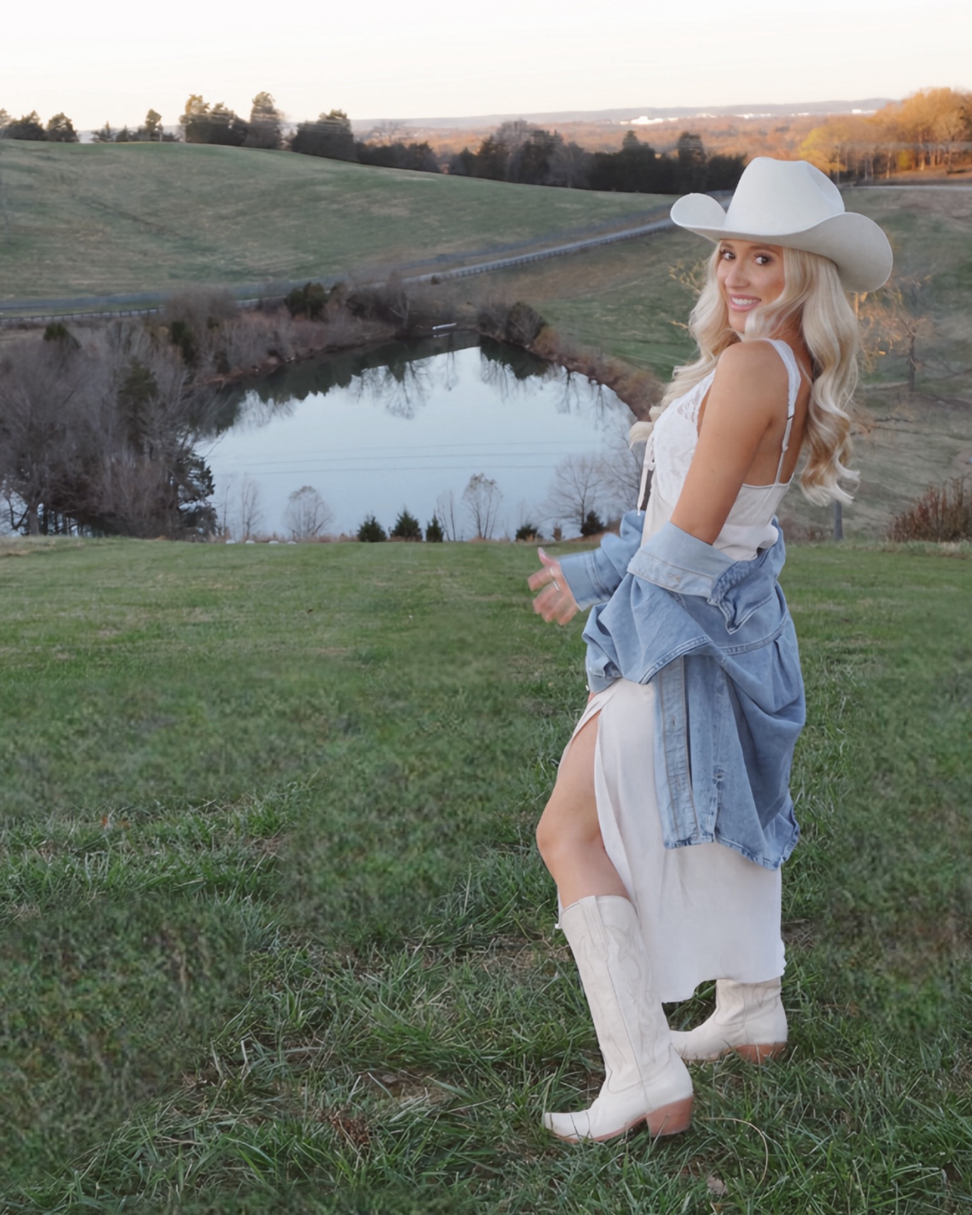 linking this beautiful country side maxi slip from free people! she comes in like 10 colors! 🤍 this is how I style it with cowgirl boots for a more relaxed look | would be a perfect family photos dress or a wedding guest dress!

size xs 🕊️

#LTKU #LTKWedding #LTKBump
