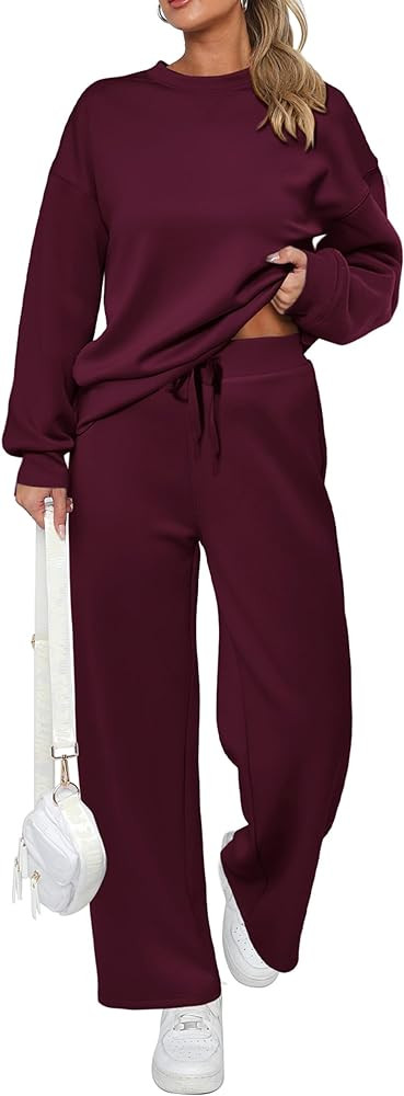 PRETTYGARDEN Women's 2 Piece Outfits 2024 Fall Long Sleeve Pullover Tops And Long Pants Lounge Sets Tracksuit | Amazon (CA)