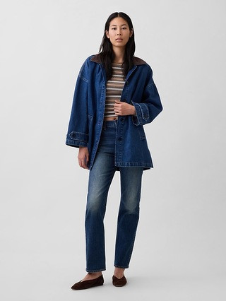 Oversized Denim Car Coat | Gap (US)