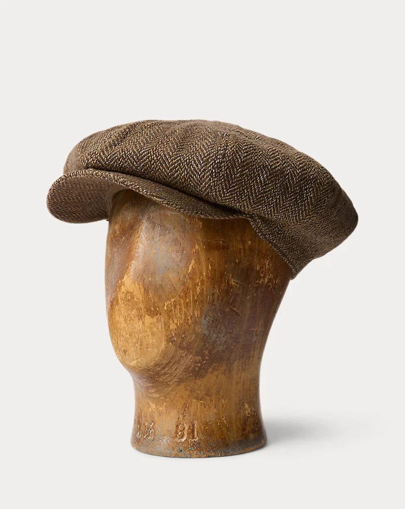 Linen-Blend Herringbone Newsboy Cap | Ralph Lauren (UK)