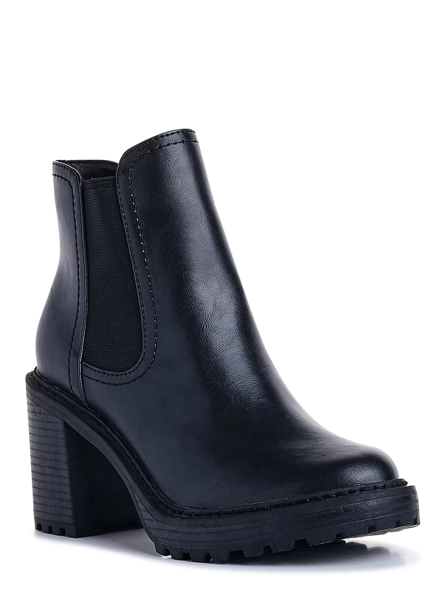 Madden NYC Women's Lug Sole Nappa Chelsea Boots - Walmart.com | Walmart (US)