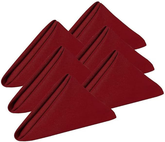 KOFFOTA Red Cloth Napkins Set of 6,100% Cotton Dinner Napkins, Valentine Table Decorations, Thick... | Amazon (US)