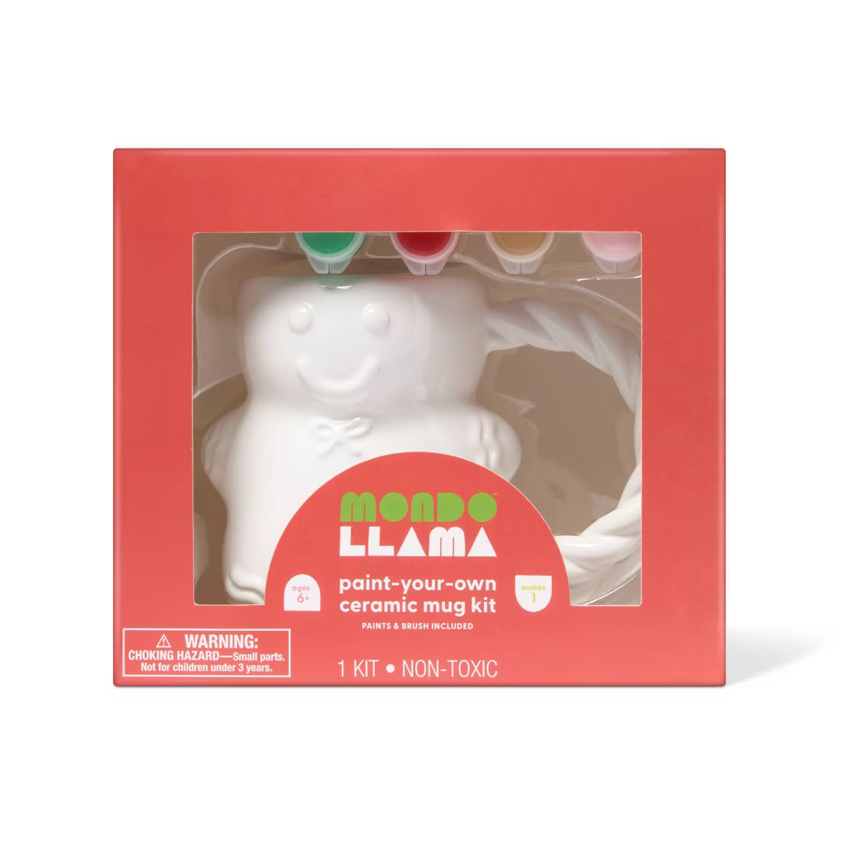 Christmas Craft Ceramic Gingerbread Mug Painting Activity Kit - Mondo Llama™ | Target