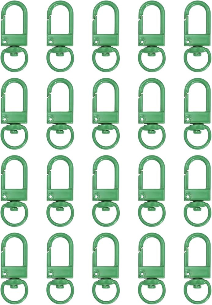 uxcell Lobster Claw Clasps, 20Pcs 33mm - Metal Swivel Clasps Snap Hook, Lanyard Clips for Bag Key... | Amazon (US)