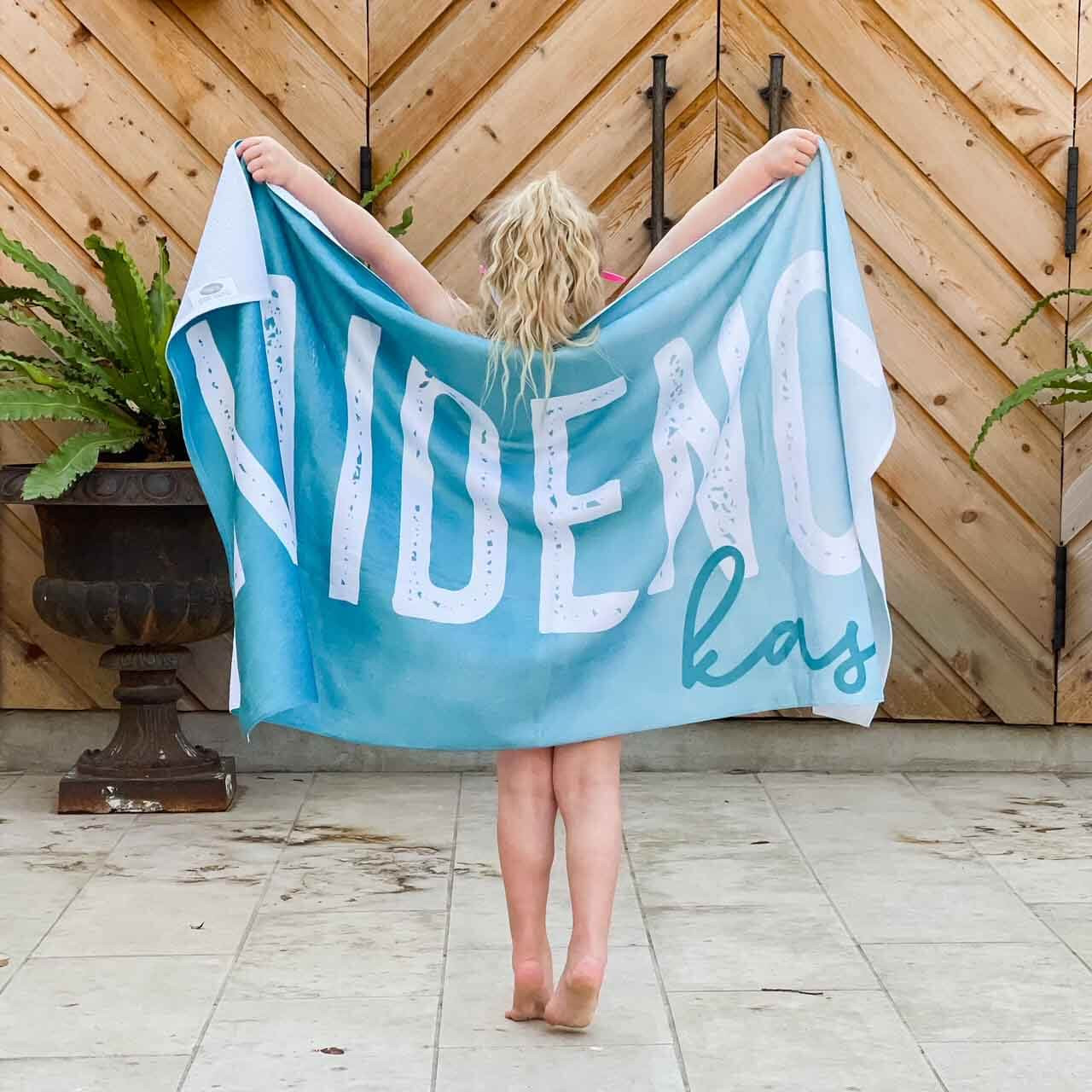 Sea Scape Personalized Kids Beach Towel | Caden Lane