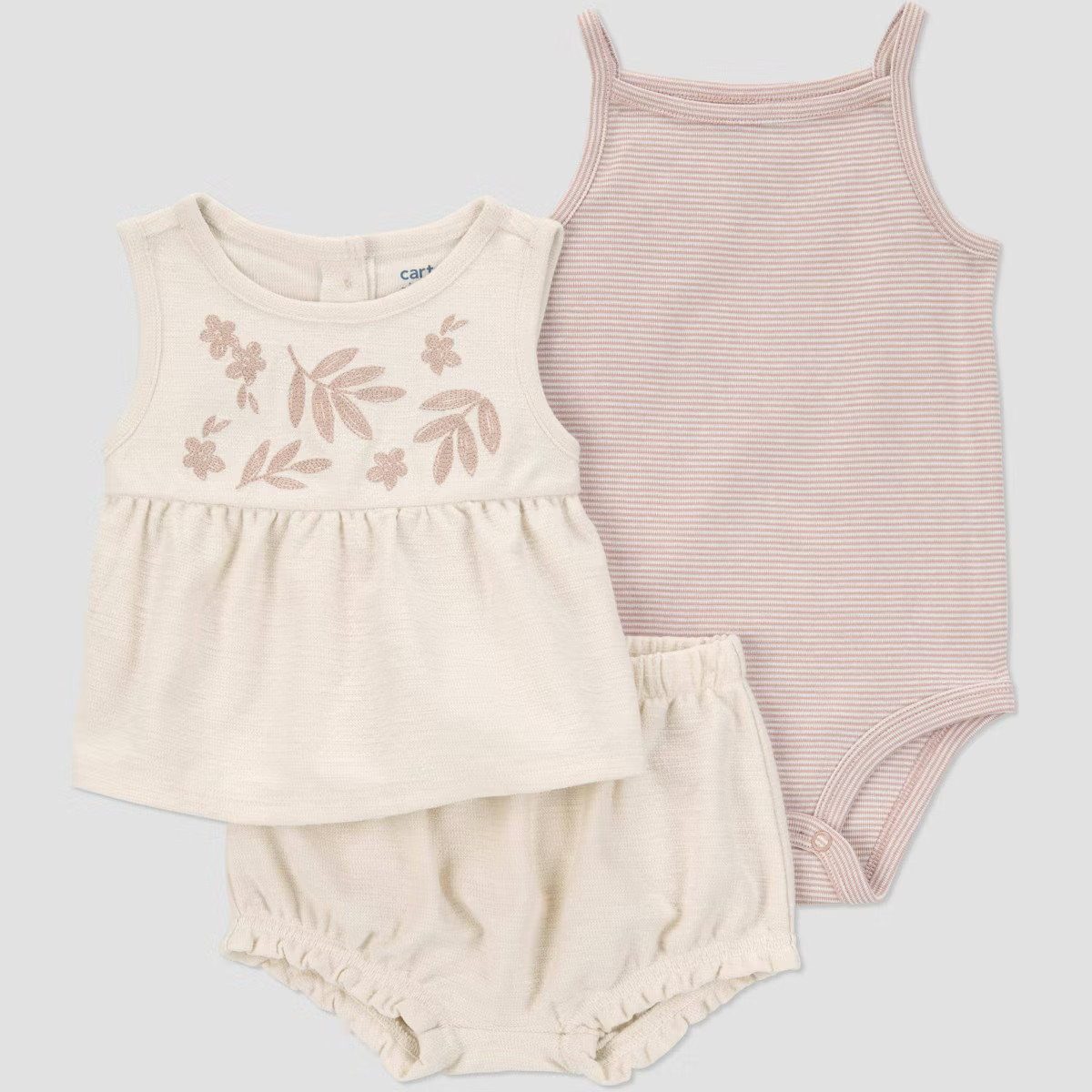 Carter's Just One You® Baby Girls' Floral Top & Bottom Set - Brown | Target